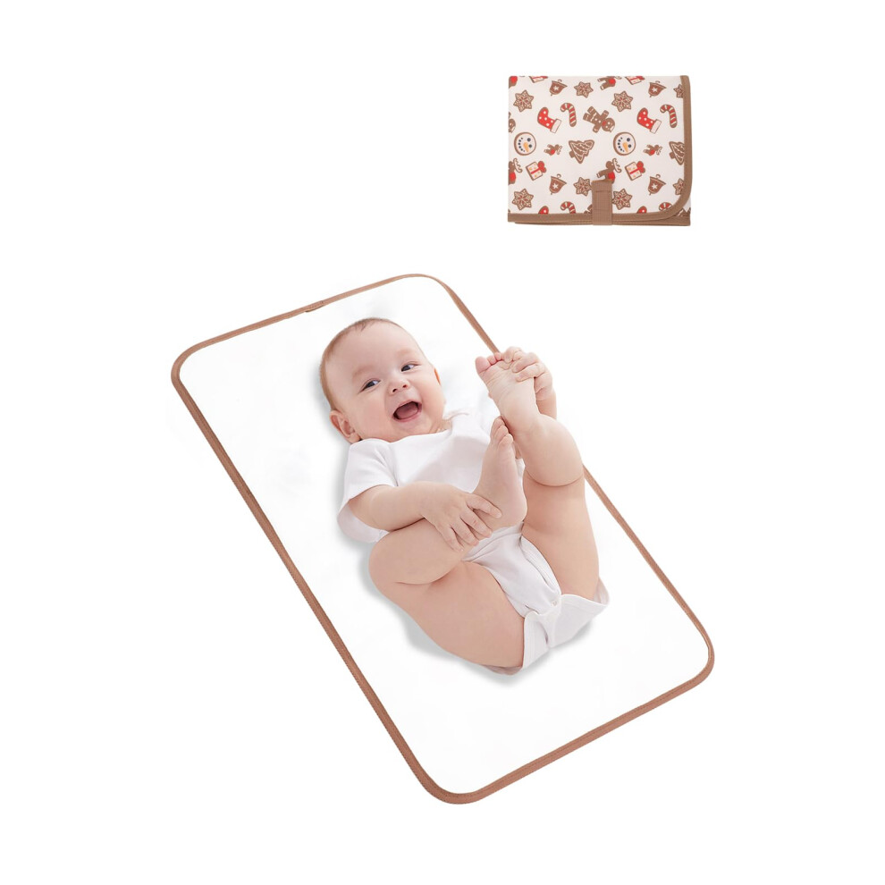 Nappy Changing Mat Foldable Baby Change Mats Travel Portable Changing Mat, Gingerbread Lekebaby