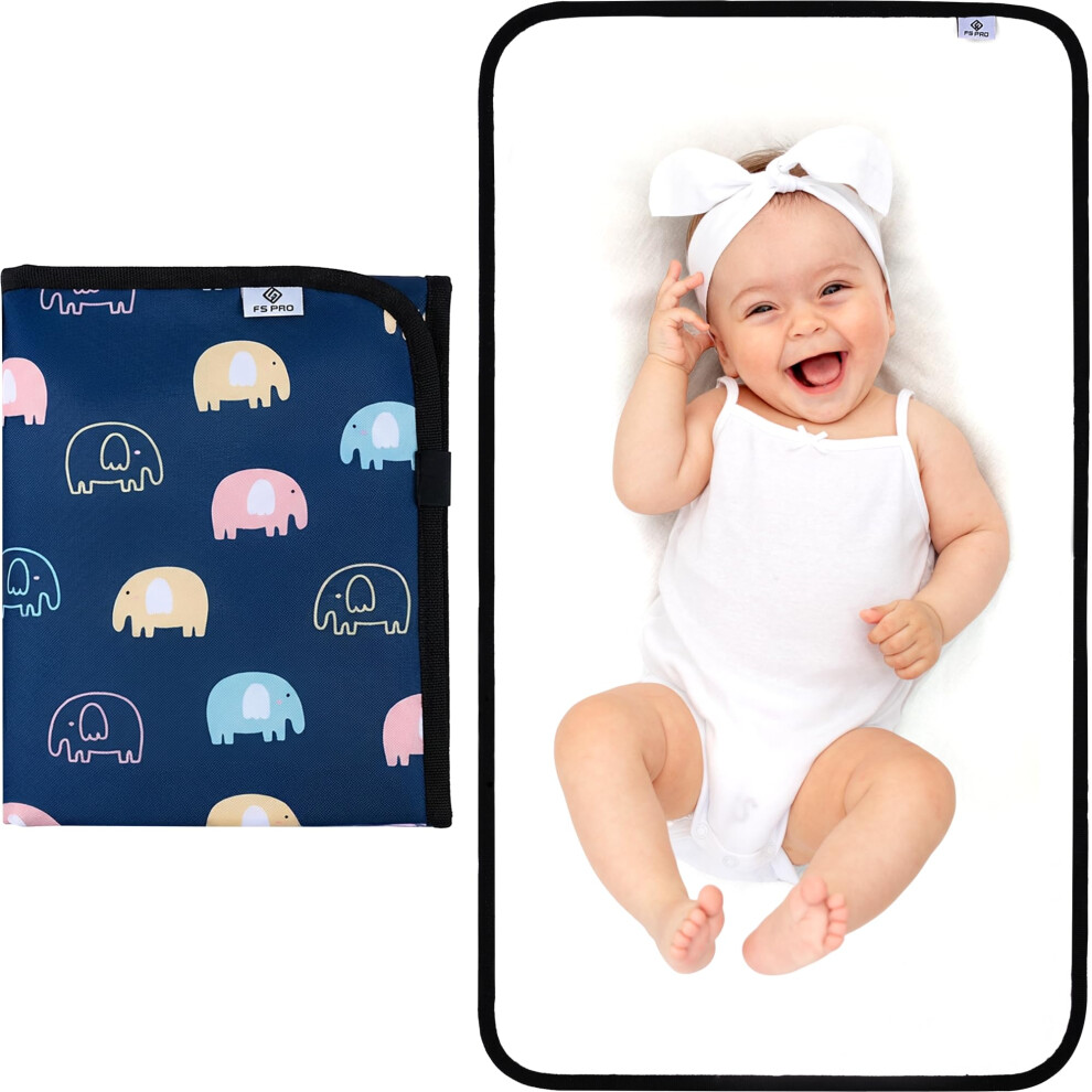 Baby Portable Nappy Changing Mat ? Foldable Travel Wipe Clean Large Waterproof Change Mat Padded (Multicolor) Fs Pro