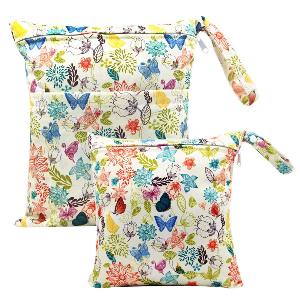Wet Bag, Wet Dry Bags For Cloth Diapers Nappy Daycare Organiser Storage Bags, Waterproof Washable Reusable Zipper Bag (Yellow) Yellow Fenfang