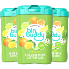 Bin Buddy Citrus Zest, Pack of 3 - Leaves Your Bin Fresh and Smelling Great ? Suitable for Indoor, Kitchen, Bathroom, Compost, Food Waste and Outdoor