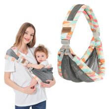 IULONEE Portable Breathable Baby Sling 3D Mesh Fabric Wrap Baby Carrier Adjustable Sling Easy Toddler Carrier Comfortable Baby Wrap Carrier Baby