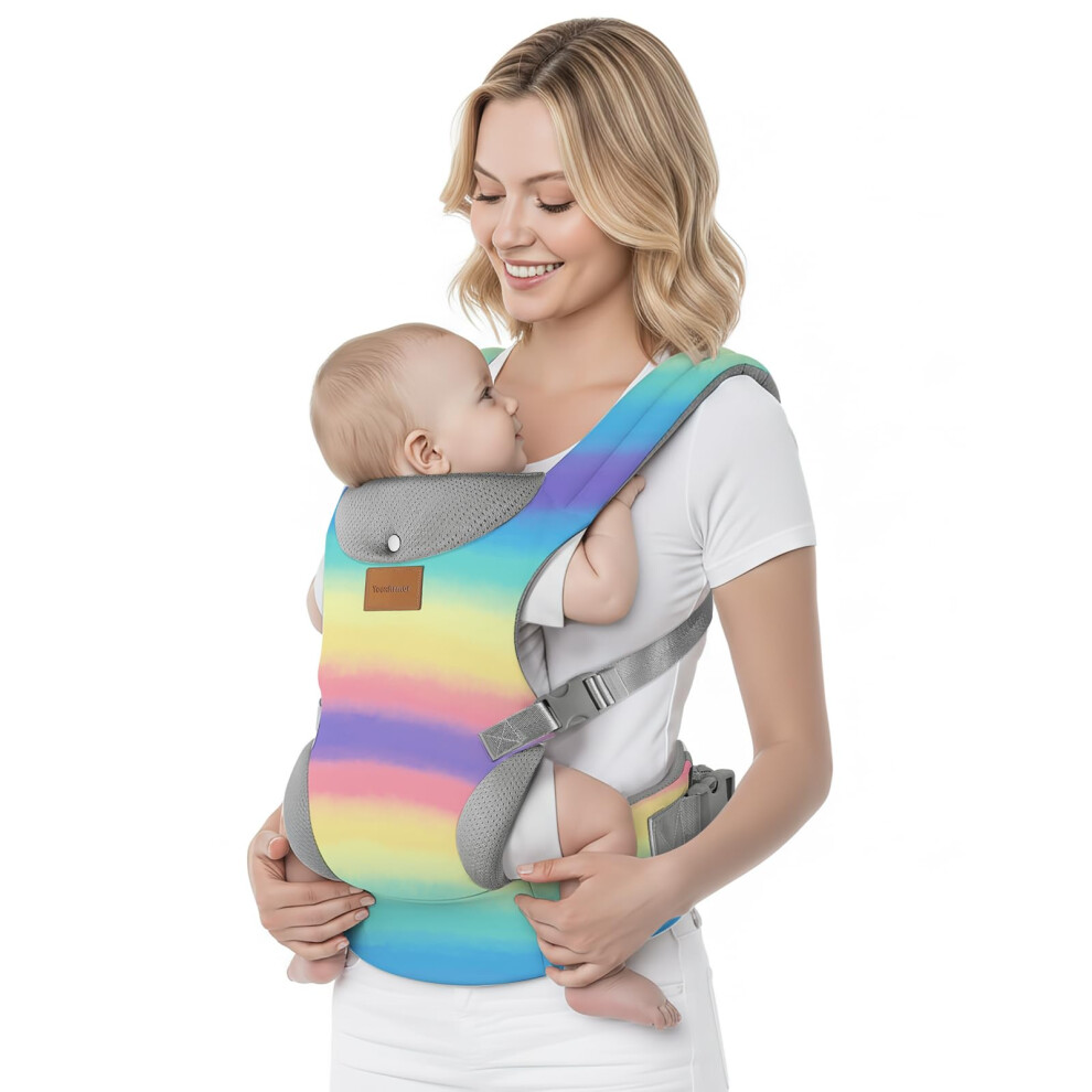 Baby Carrier Newborn To Toddler,Ergonomic Adjustable Toddler Carrier For 7-66 Lbs(4-36 Months),Hands-Free Baby Holder Sling Carrier,Cozy Yooxarmor