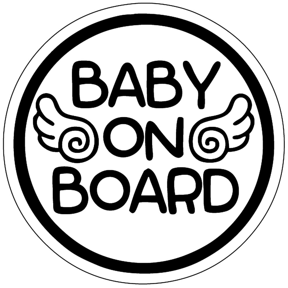 Totomo Baby On Board Sticker - Safety Caution Decal Sign Stickers For Cars Windows Bumpers - Baby Angel Ali-022 5051226066467