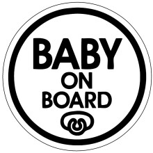 Baby on Board Sticker - Funny Cute Safety Caution Decal Sign for Cars Windows and Bumpers - Baby Pacifier ALI-023