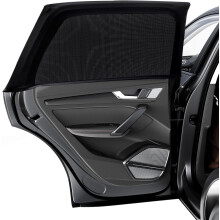 PEYOU Car Window Shades for Baby 2 Pack, Stretchable & Breathable Spandex Rear Side Car Sun Shade for Camping, Blocks Uv Rays & Sun Glare for