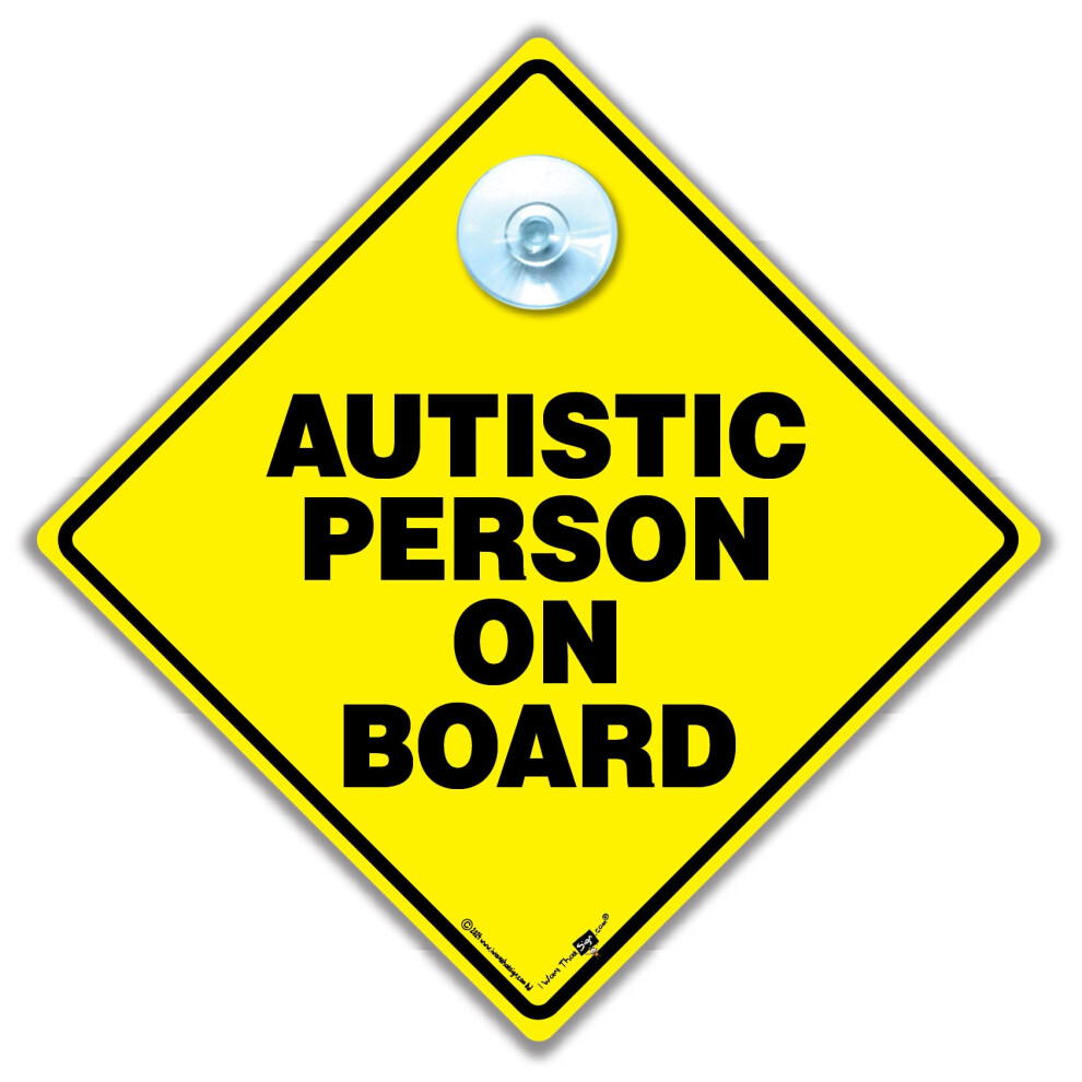 Autistic Person On Board Car Sign, Autistic Baby On Board Sign, Autistic Person Car Sign, Autism Sign, Autism Awareness Sign 14Cm X 14Cm 5051226066443