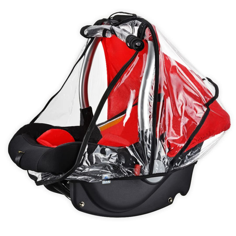 Inszkoos Universal Baby Car Seats Rain Cover Infant Weather Shield Travel Carrier Raincover Car Seat Accessory Rain Cover For Maxi Cosi, Ventilated Wind Rain