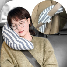 Kids Car Seat Belt Pillow Car Neck Pillow Car Headrest Cushion Seat Belt Cover Safety Belt Travel Pillow Head Neck Support Universal Fit Car