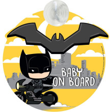 DC Comics Baby On Board Baby On Board Superhero Batman Car Safety Sign with Suction Cup Mount