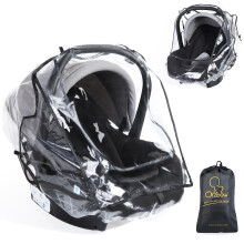 Orzbow Car Seat Rain Cover Universal, Baby Car Seat Cover with Large Window for Quick Access, Side Ventilation, Easy Carry, for Donna, Maxi COSI,