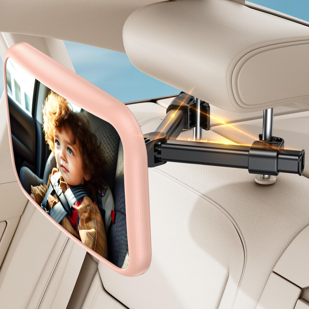 Baby Car Mirror For Car Seat Safely Hook Clip Design For Rear Facing Infant Newborn 360? Rotation Backseat Mirror Wide Clear View Shatterproof Easy Mirrorsafe
