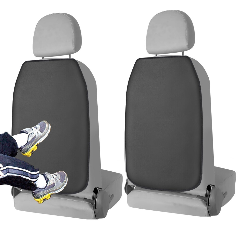 2 Piece Car Seat Back Protector Organiser For Children And Dogs Waterproof Anti-Dirt Black Romon