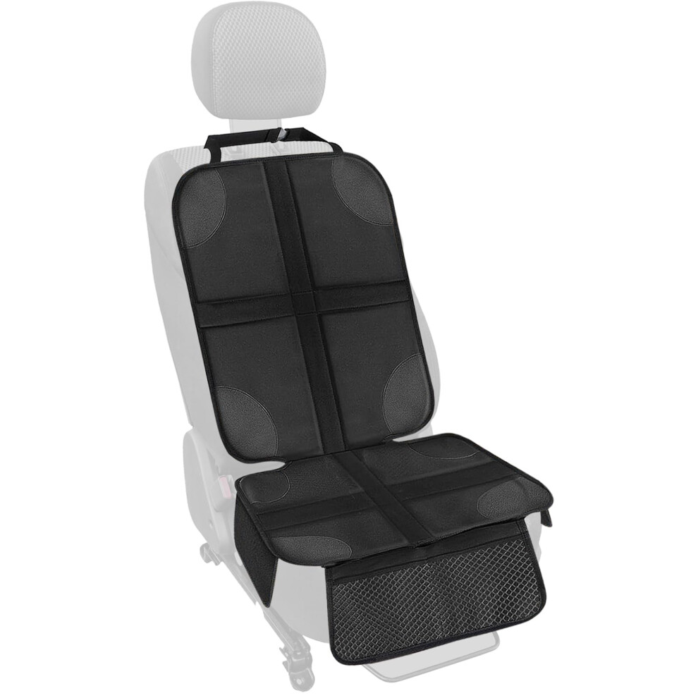 Odiuk Car Seat Protector For Child Seats 600D Oxford Fabric With Non-Slip Bottom And 2 Mesh Storage Pockets Baby Car Seat Protectors For Fits Isofix