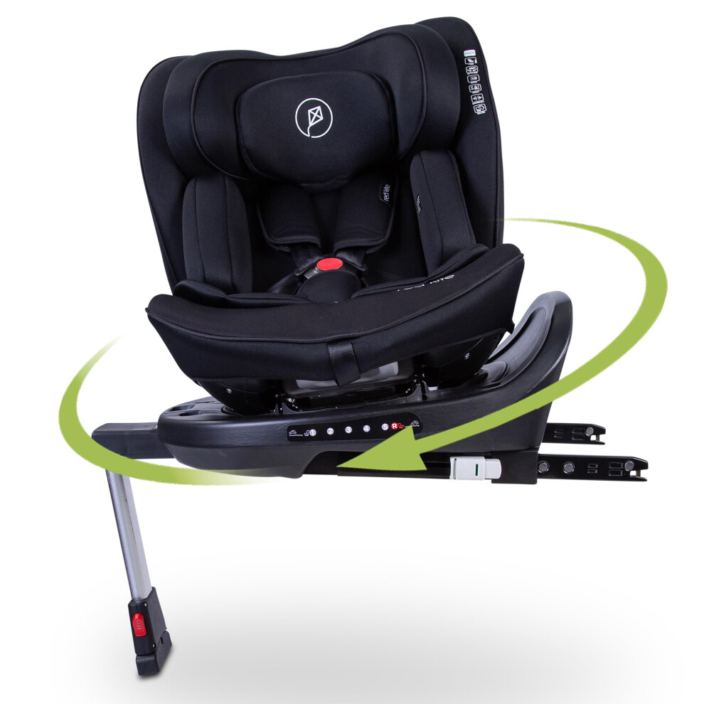 Red Kite Hoop 360 Rotating Car Seat R129 Isize - Black
