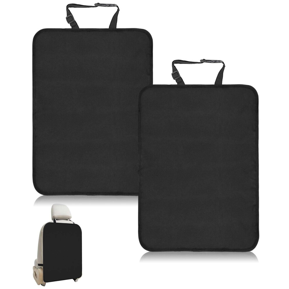 Car Seat Kick Mats, 2 Pcs Kick Mats Back Seat Protector, Anti-Dirty Car Back Seats Waterproof Backs Seats Protector With Adjustable Straps For Xmdrou
