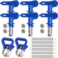 Kit de Peinture Airless, 6 Buses Double Face, 2 Protections de Buses et 6 Filtres pour la Construction, Bleu Clôture