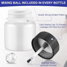 120 Pieces Touch Paint Bottles 30 Ml Empty Touch Paint Container with Brush & Mixing for Chip Repair Car
