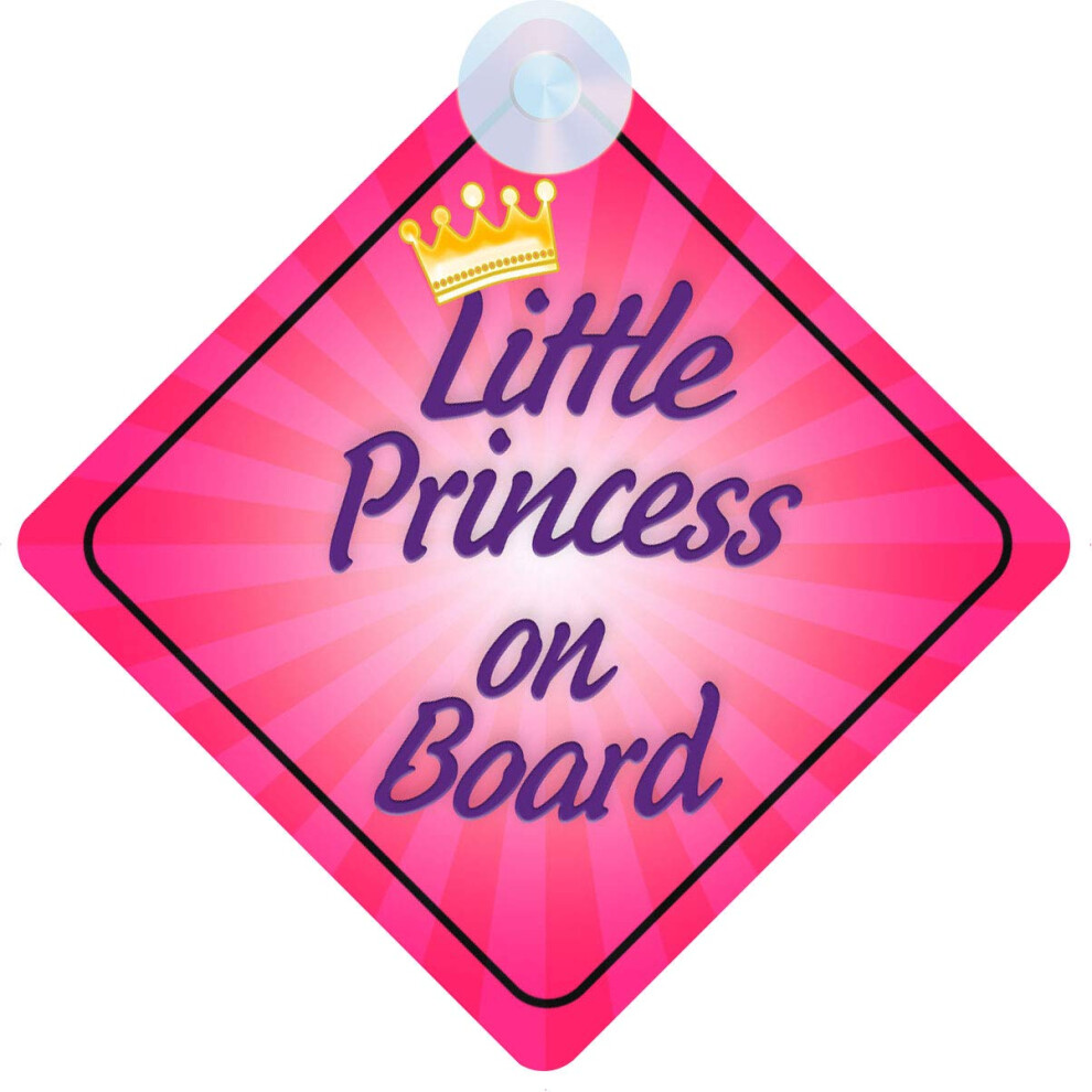 Mybabyonboard Uk Princess On Board Car Sign For Children/Baby Girls Non Personalised Character Theme Princess018 5051226068775