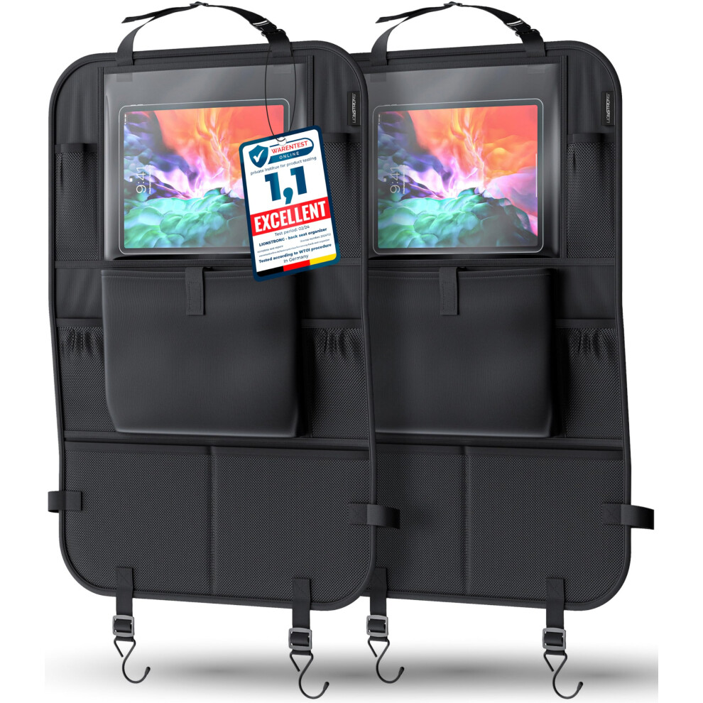 Lionstrong Car Organizer - Car Seat Protectors - Kick Mats - For Car Seat With Tablet Pocket - 2 Pieces 5051226068195