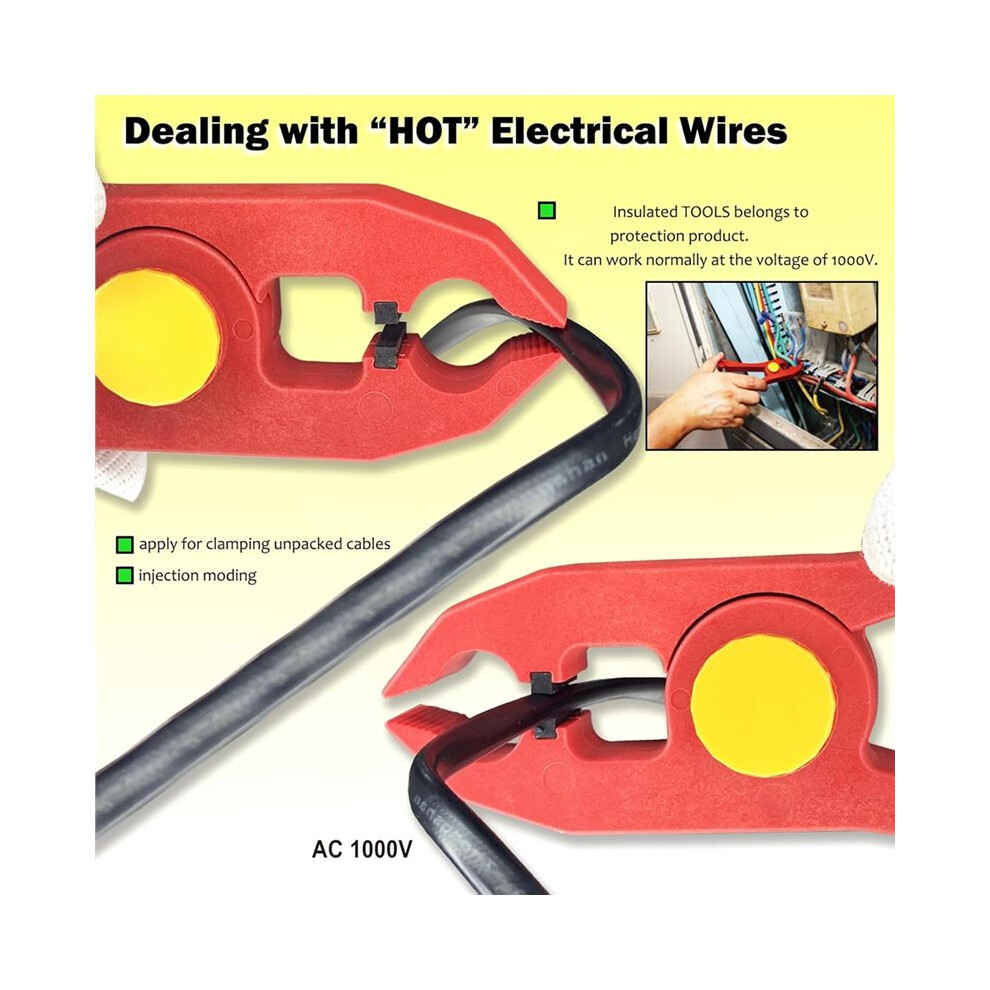 Insulated Plastic Wire Clamp 5.9 Inch 1000V Anti Magnetic Safety Spring Clip With 33Mm Opening For Electrical Work 6032982476232