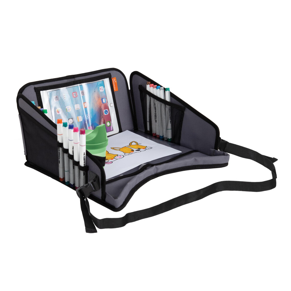 Dreambaby Kids Travel Tray For Toddler Car Seat, Toddler Travel Essentials, Kid Lap Tray For Airplane, Kids Activities Tray For Road Trips, Tablet 5051226071621