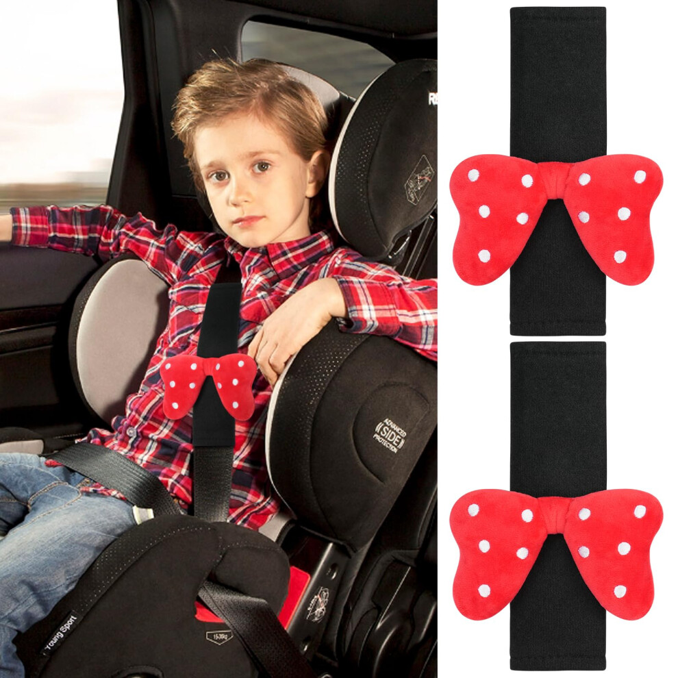 Car Seat Belt Pads, 2Pcs Universal Car Seatbelt Adjuster For Kids, Multifunctional Seat Belt Protectors, Seat Belt Covers With Cartoon Pattern Uraqt