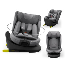 Kinderkraft I-Grow 2 PRO Child Car Seat, I-Size 40-150 cm, 360 Degree Rotation, Isofix, Base Station, RWF and FWF, Special Safety Systems, Easy to