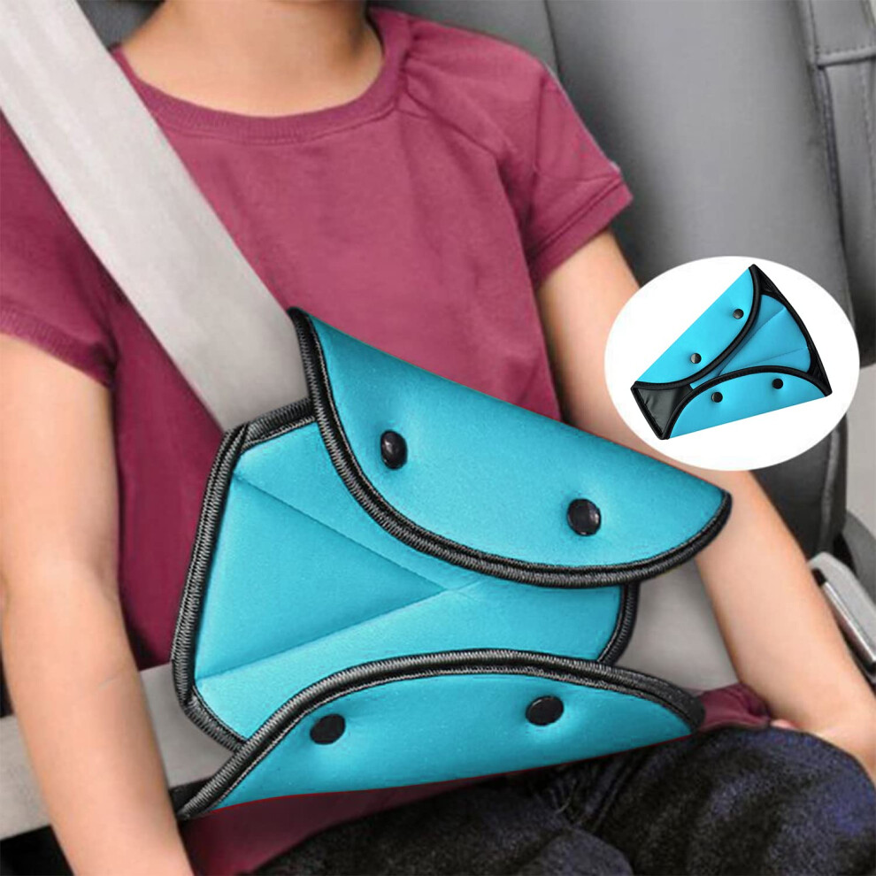 Lontg Kids Car Seat Belt Adjuster Universal Seat Belt Safety Cover Harness Strap Adjuster Pad Shoulder Neck Triangle Positioner Child Seat Belt Adjustment