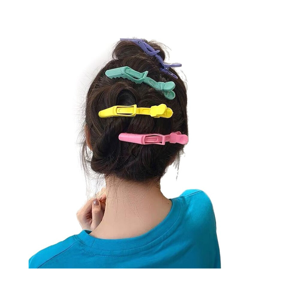 Tlily Hair Clips 8Pcs Colorful Alligator Hair Clips Clamps Hairdressing Professional Salon Hair Grip Hair Barber Accessories