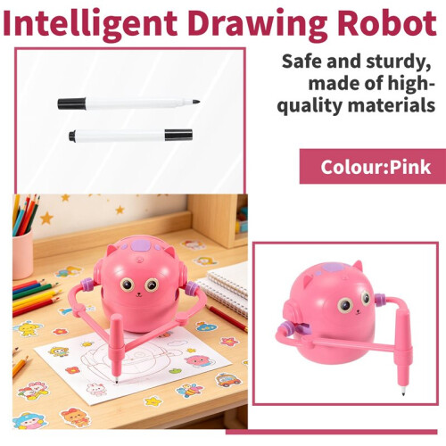 Interactive Educational Drawing Robot, 100 Drawing Cards,Intelligent Drawing Robot, Early Educational Drawing Robot