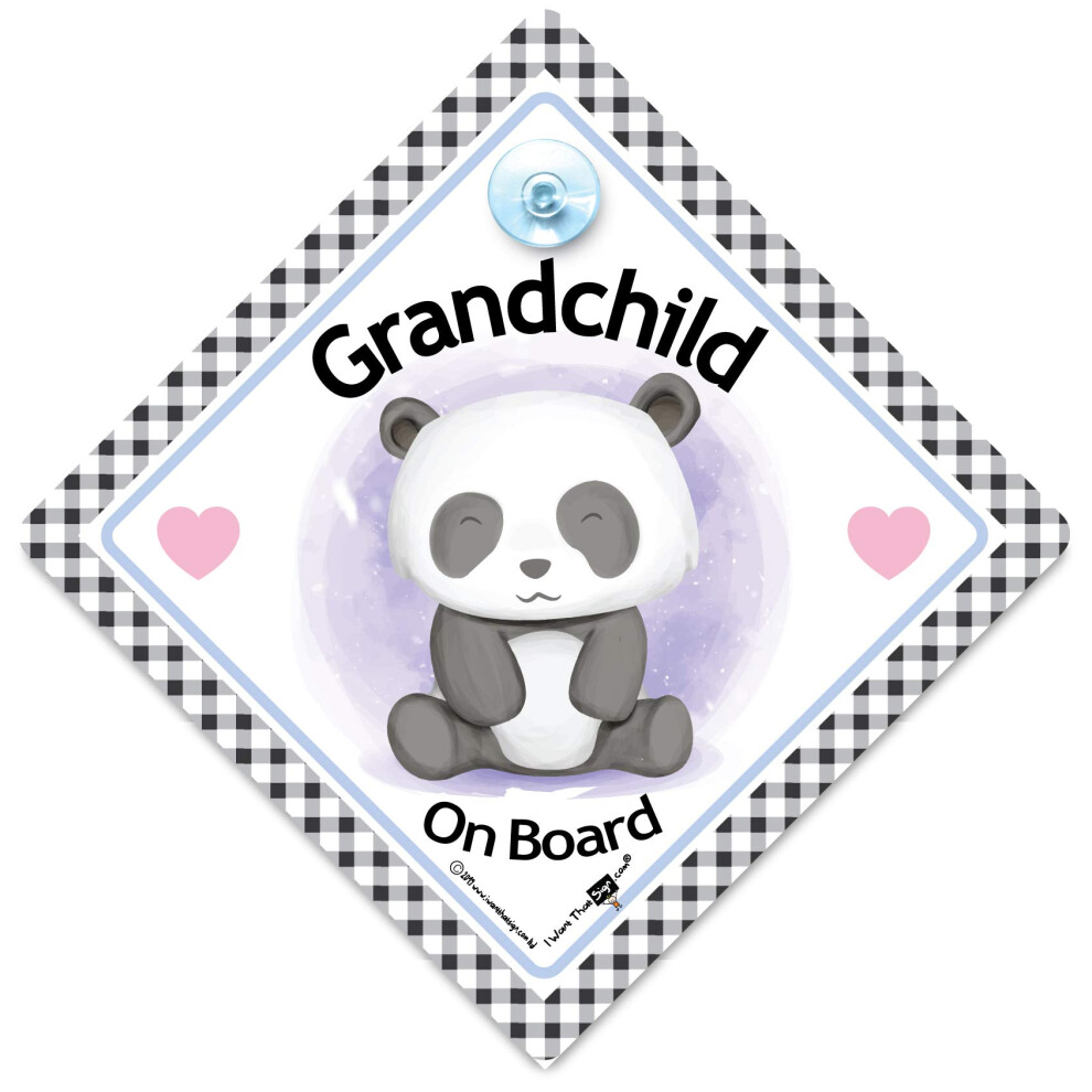 Iwantthatsign.com Grandchild On Board Sign Panda, Baby On Board Sign 5051226072048