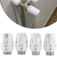 4 Válvulas Termostáticas Ajustables para Radiador, Calefacción, Protección Anticongelante, Regulación de Temperatura M30x1.5