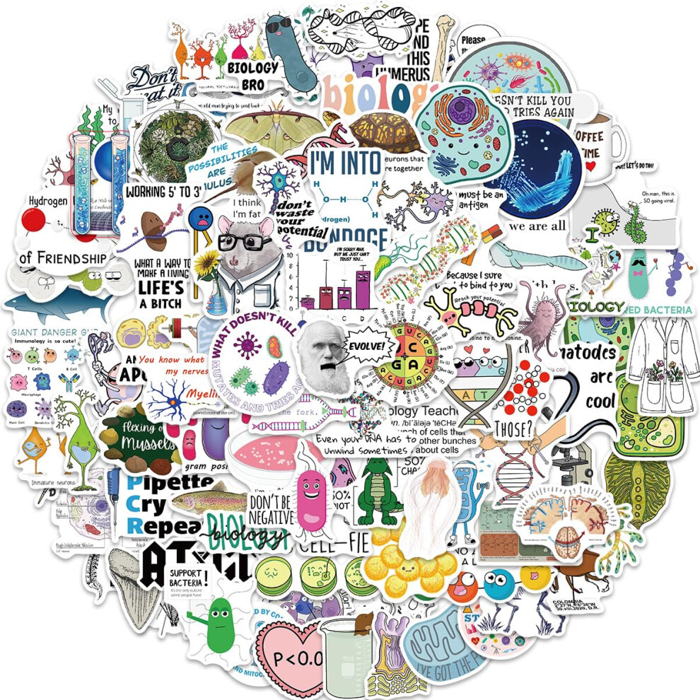 Biochemistry 100 Stickers Pcs,Laptop Stickers Bomb Vinyl Stickers Pack For Auto Luggage Skateboard Motorcycle Decal For Teens Adults 5051226085376