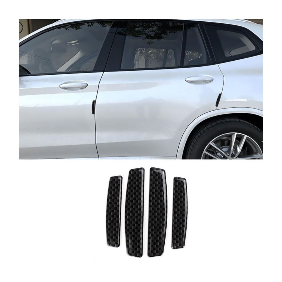 Jnnj 4 Pcs Carbon Fiber Car Door Edge Guard, Car Side Door Edge Guards Protector, Universal Auto Bumper Guard Anti-Scratch Protector Trim Stickers, Black 5051226082832