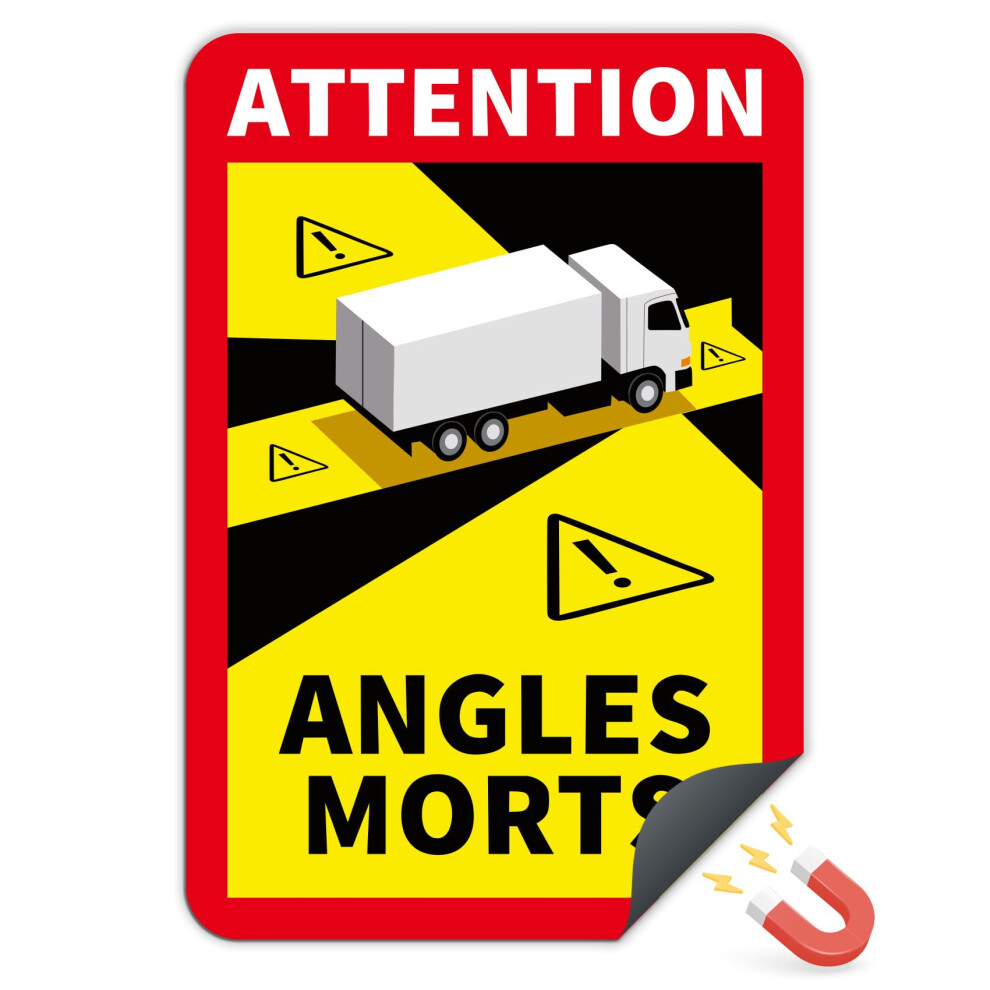 Finest Folia Angles Morts Rv004 Magnetic Film 25 X 17 Cm For Vehicles Mandatory From 3.5 T In France Warning Blind Spot Magnet Uv Weatherproof Durable 5051226084713