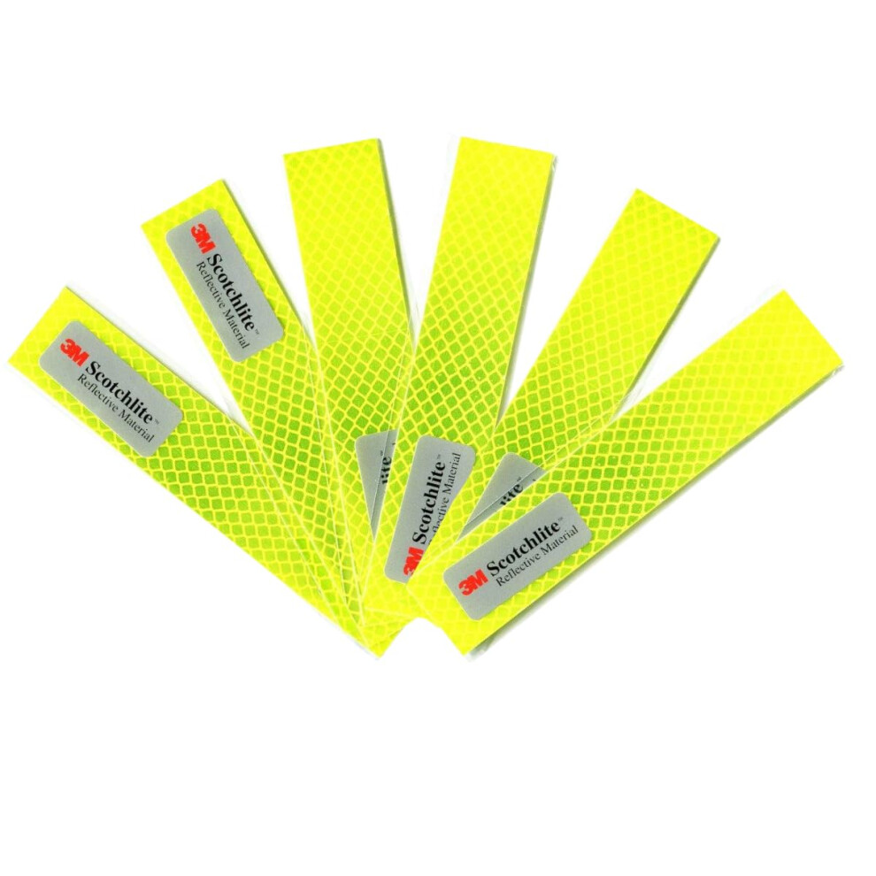Photos - Other Electrical Equipment Salzmann Diamond Grade Hi-Vis Reflective Stickers | Waterproof All-Weather Outdoor Safety Sticker Decals | Pack of 6 | Yello