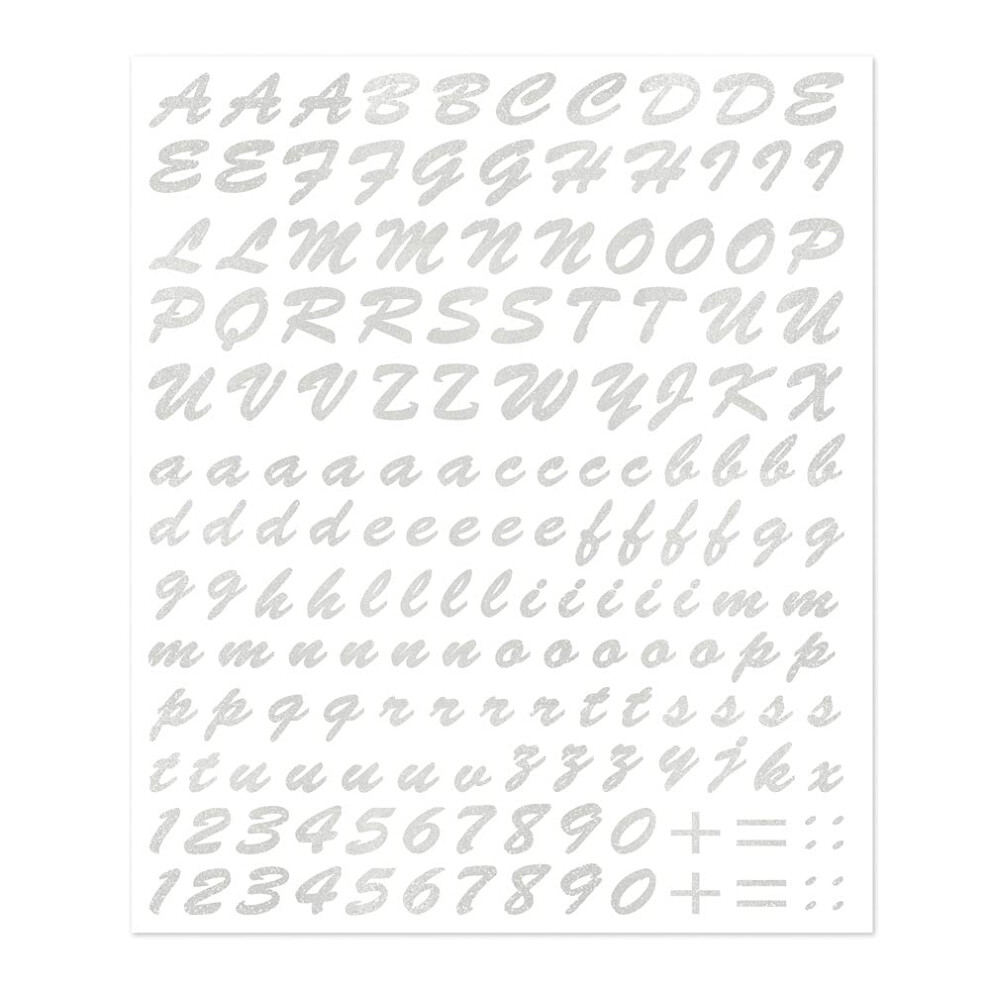Letter Kit Stickers, Silver 5051226089619