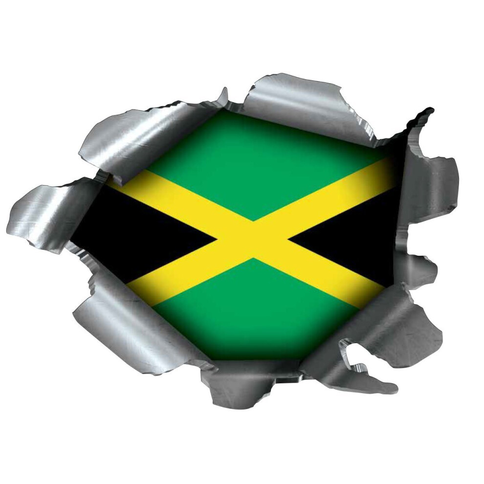 Speed Demons Pride Burst Rip Torn Tear Sticker Graphic Self Adhesive For Any Surface Including Laptops And Cars - Jamaica Jamaican Flag 5051226089688