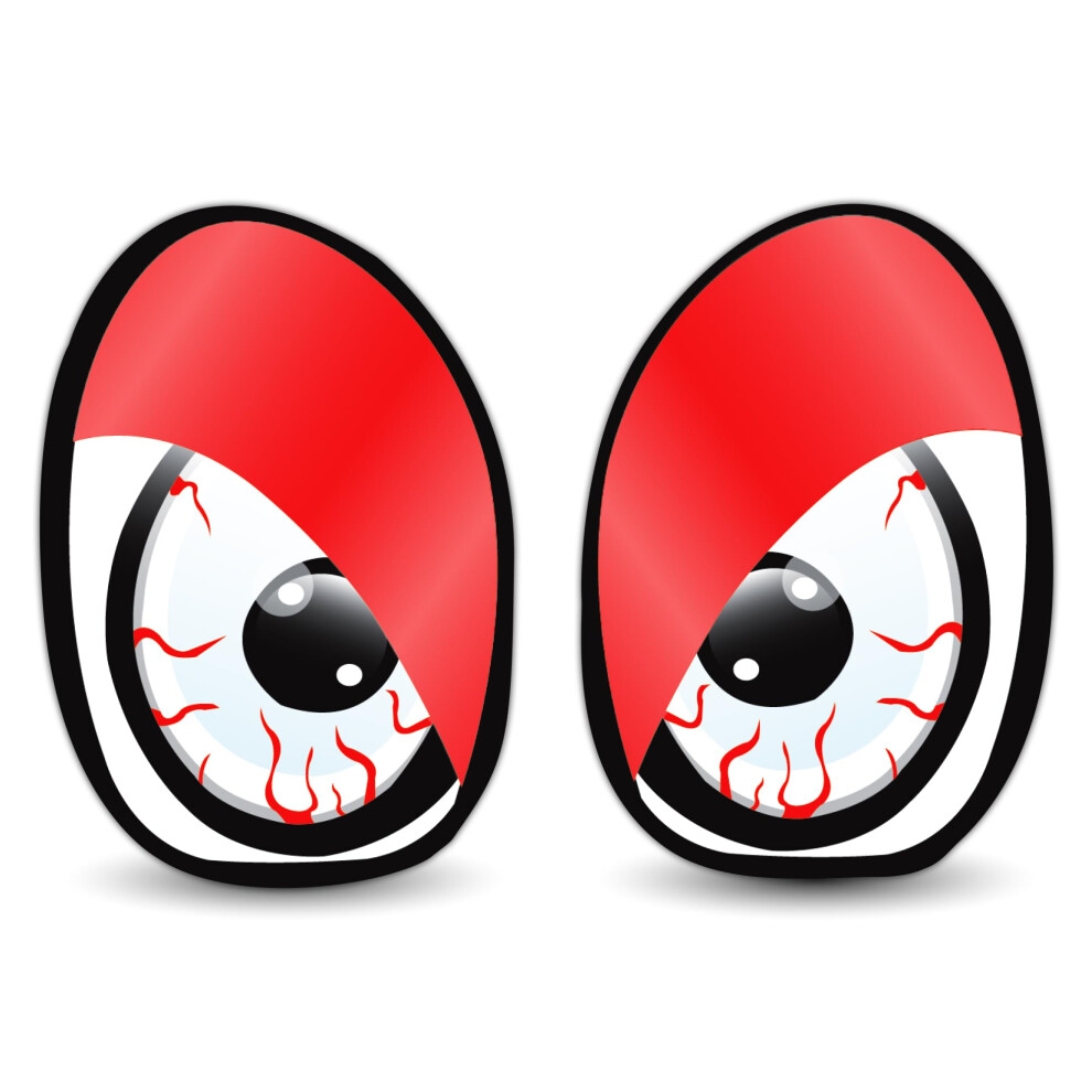 Skinoeu? 1 X Vinyl Self-Adhesive Stickers Cartoon Funny Eyes Laptop Ipad Car Window Auto Moto Motorcycle Helmet Bike Skate Truck Racing Tuning B 86 5051226090233