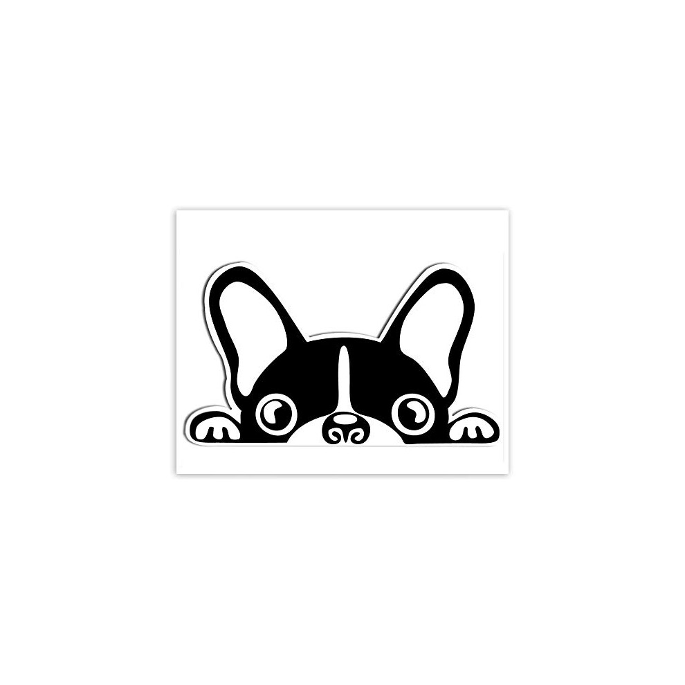 Skinoeu? 1 X Vinyl Self-Adhesive Stickers Cartoon Funny French Bulldog Laptop Ipad Car Window Auto Moto Motorcycle Helmet Bike Skate Truck Racing 5051226089954