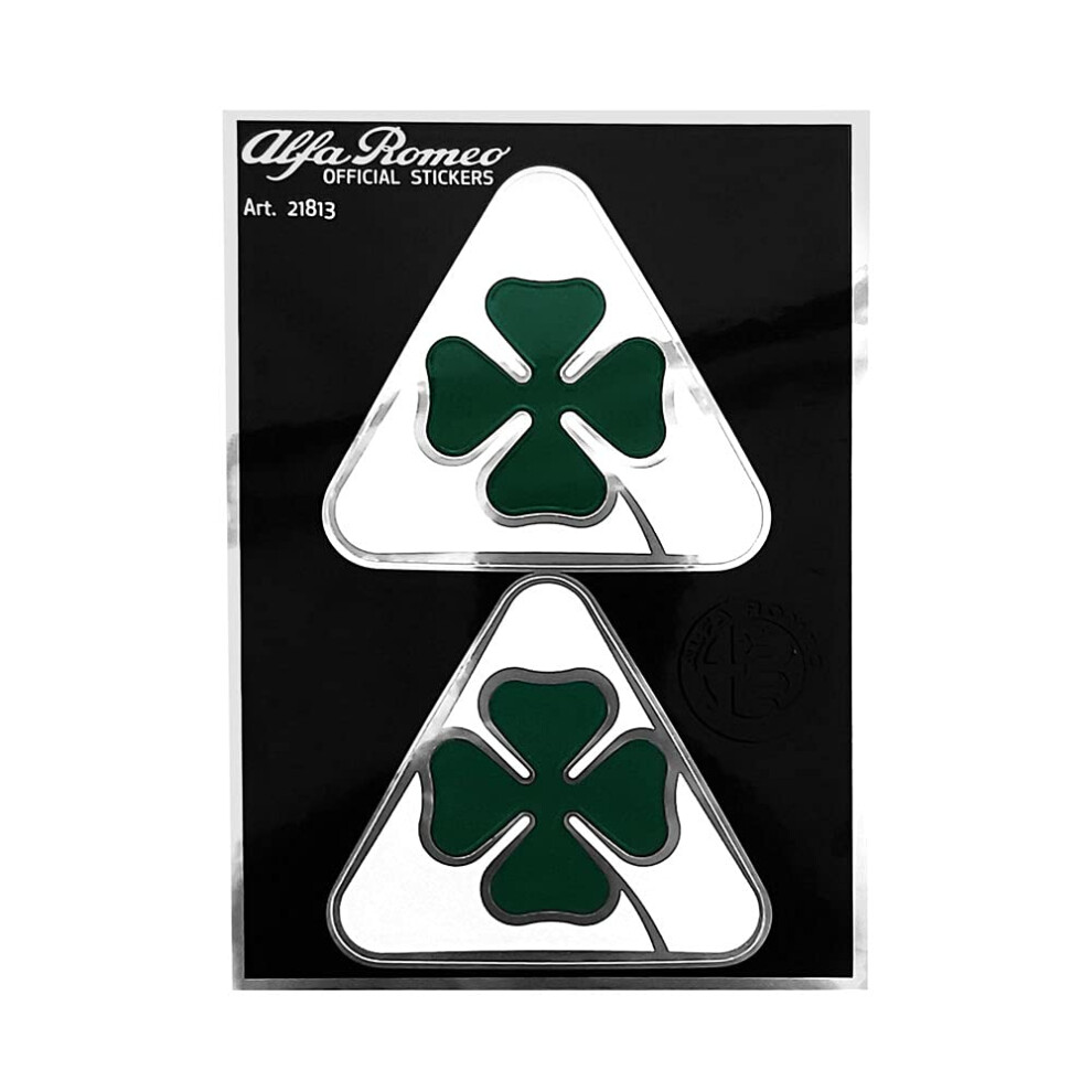 Official Stickers 2 Alfa Romeo Four-Leaf Clovers, 94 X 131 Mm 5051226087424