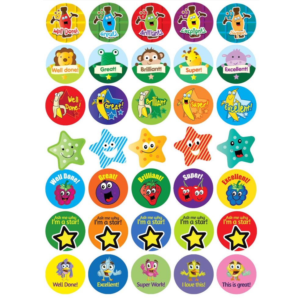 Superstickers Scratch 'N' Sniff Smelly Reward Stickers - Bumper Pack Of 350 With Multiple Messages, Images And Smells. 5051226088728