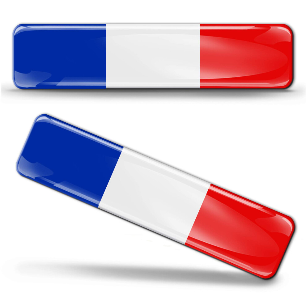 Biomar Labs 2 X 3D Domed Silicone Stickers Decals France National French Flag Banner Emblem Car Motorcycle Helmet F 8/2-Ka 5051226087530