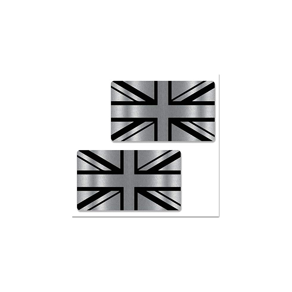 Biomar Labs? 2 X Vinyl Stickers Decals Uk Union Jack Gb National England United Kingdom Flag Car Motorcycle Helmet B 257 Silver 5051226088476