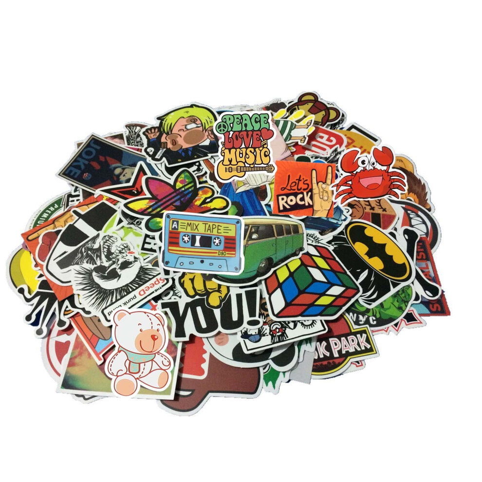 Cool Random Stickers Pack 55-500Pcs Laptop Stickers Bomb Vinyl Stickers Variety For Computer Skateboard Luggage Car Motorcycle Bike Decal For Teens 5051226090493