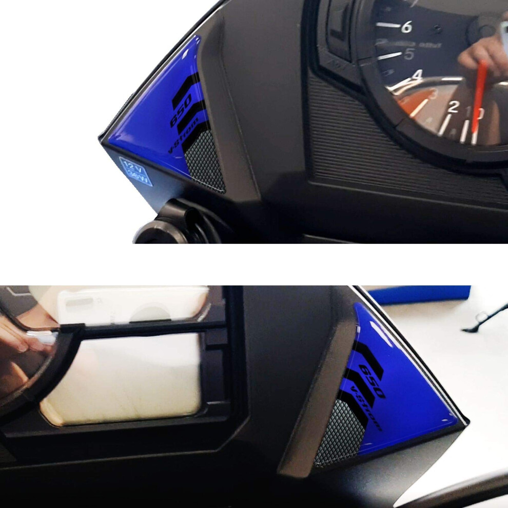 Resin Bike Motorcycle 3D Stickers Compatible With Suzuki V-Strom 650 Xt Abs 2020-2021 -. Dashboard Protector From Bumps And Scratches. Black/Blue 5051226089350