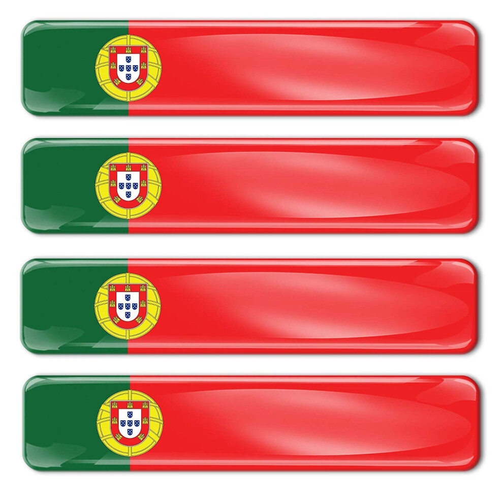 Biomar Labs 4 X 3D Domed Silicone Stickers Decals Portugal National Portuguese Flag Car Motorcycle Helmet F 17 5051226084188
