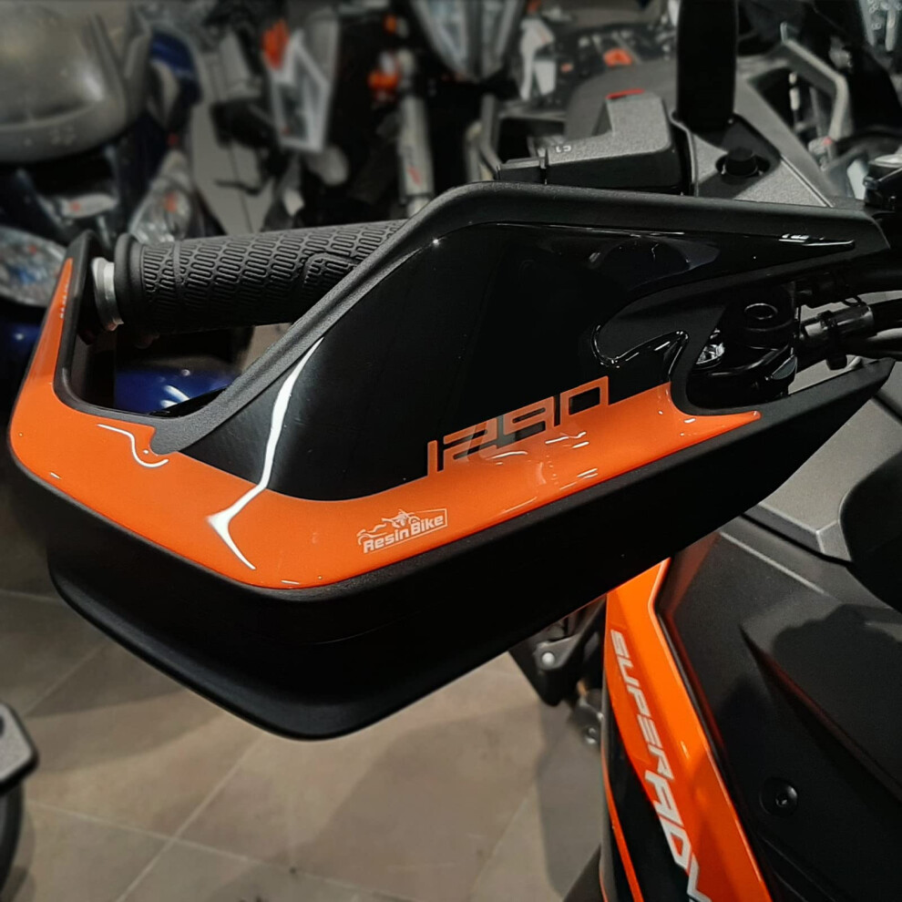 Resin Bike Motorcycle 3D Stickers Compatible With Ktm 1290 Super Adventure S And R 2021-2025. Handguard Protections From Bumps And Scratches. Resin 5051226088643