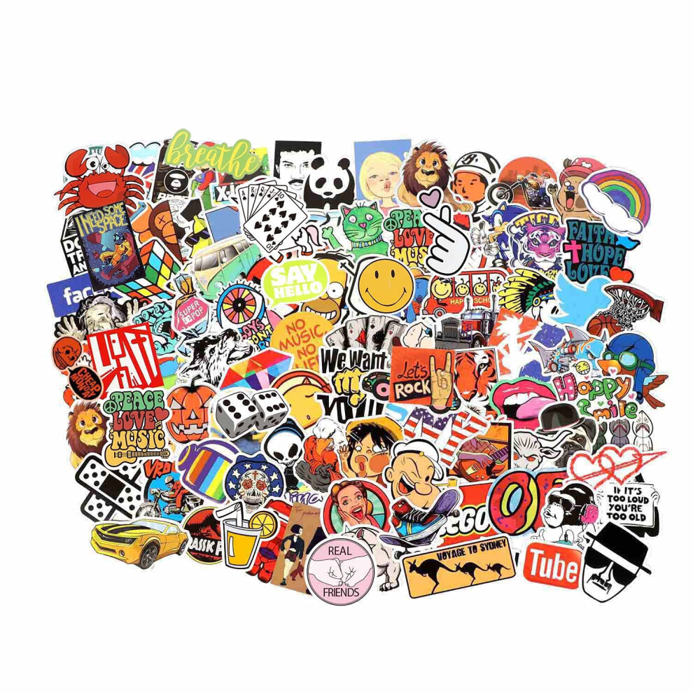 Cool Random Stickers Pack 55-500Pcs Laptop Stickers Bomb Vinyl Stickers Variety For Computer Skateboard Luggage Car Motorcycle Bike Decal For Teens 5051226087400