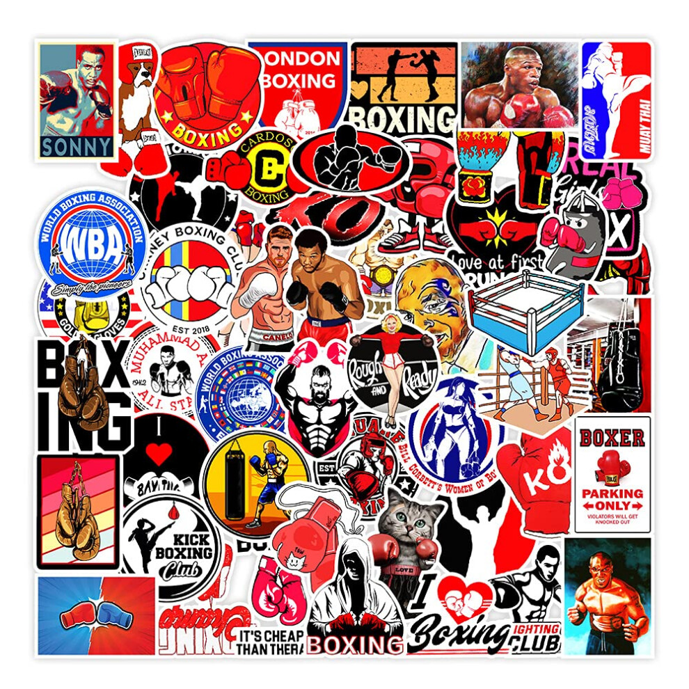 Boxing Stickers 50 Pcs,Laptop Stickers Bomb Vinyl Stickers Pack For Auto Luggage Skateboard Motorcycle Decal For Teens Adults 5051226088575